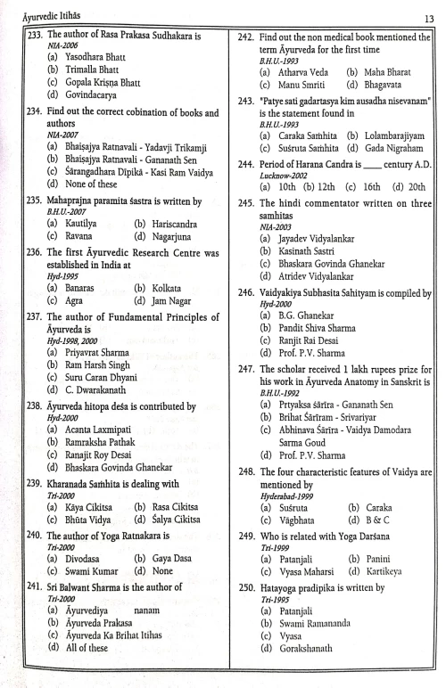 Success Lines For Ayurvedic Competitive Examinations (CSB 106)